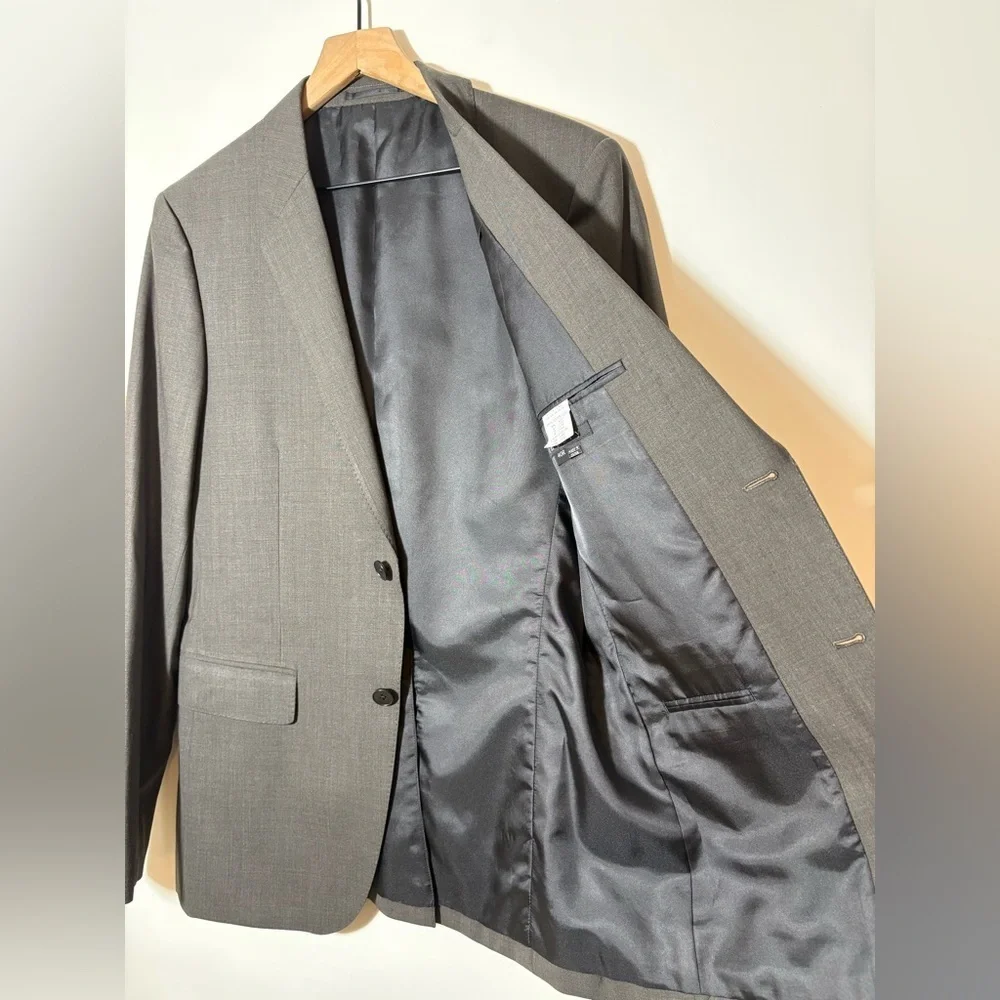 THEORY Gray Wool 2-Button Blazer Jacket Men's Size 40R